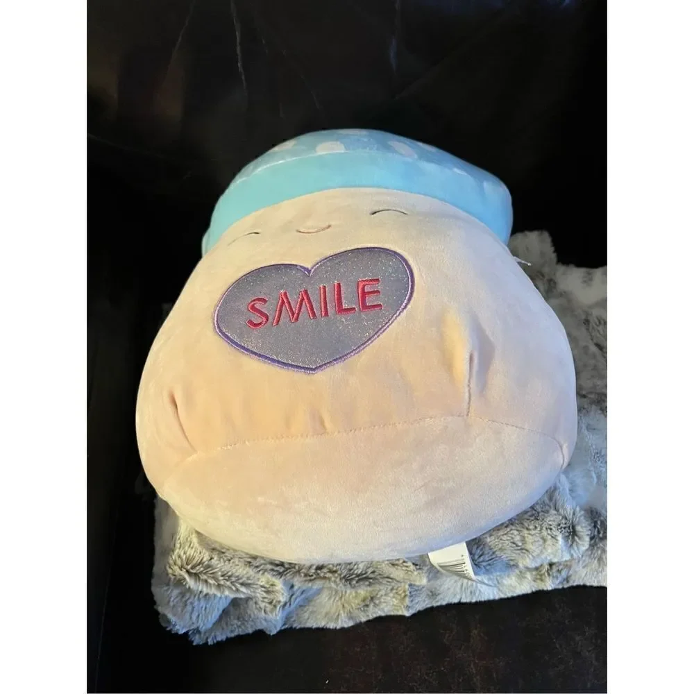 1 Left! Squishmallows Chappy the Mushroom 14” Vday Edition Plushie